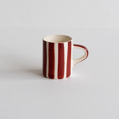 Espresso Mug Stripes Paprika