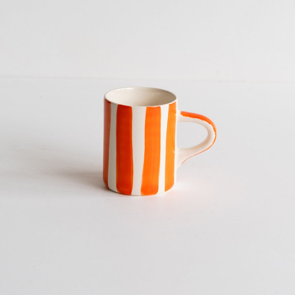 Espresso Mug Stripes Tangerine
