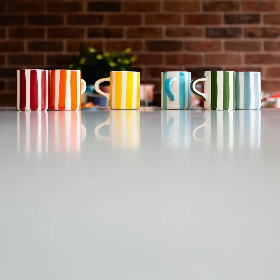 Espresso Mug Stripes Tangerine