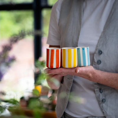 Espresso Mug Stripes Tangerine