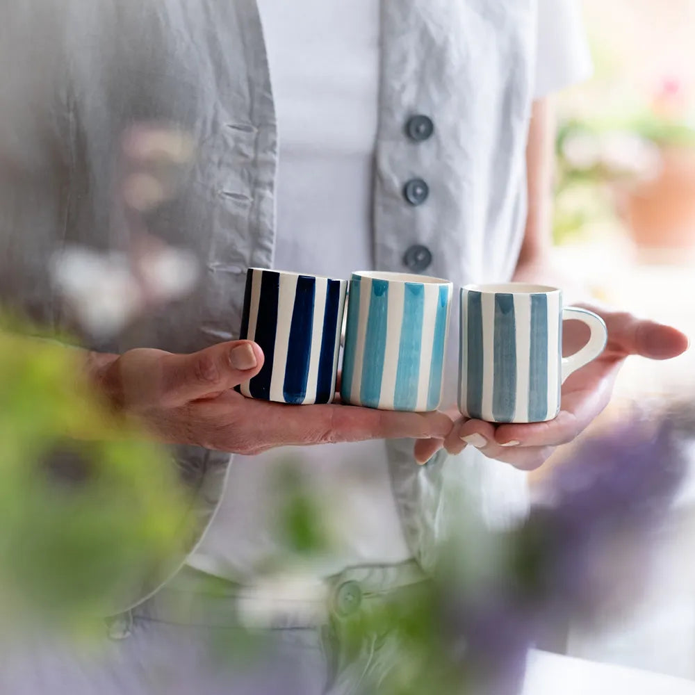 Espresso Mug Stripes Blue