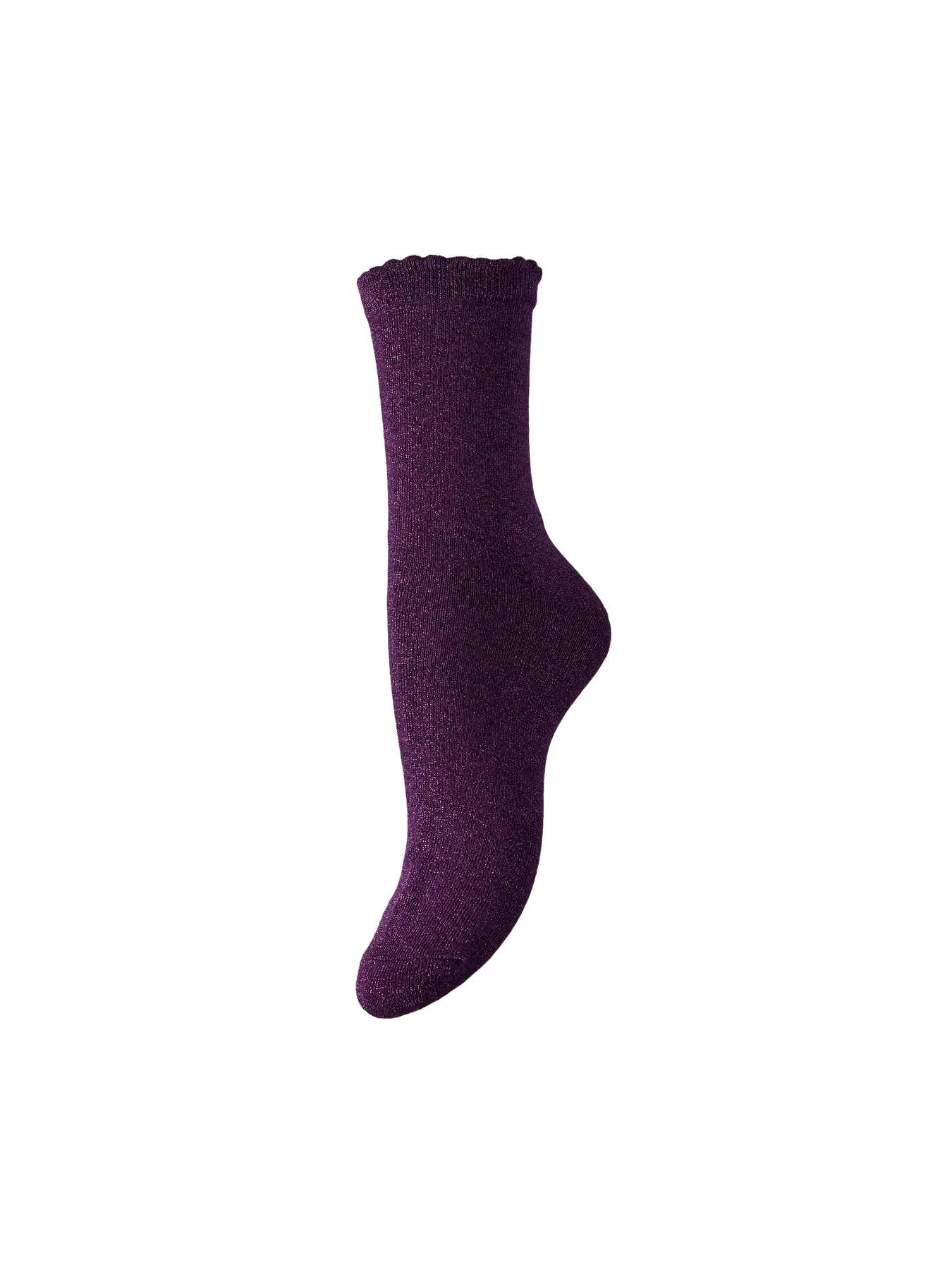 PcSebby Glitter Socks Solid Acai