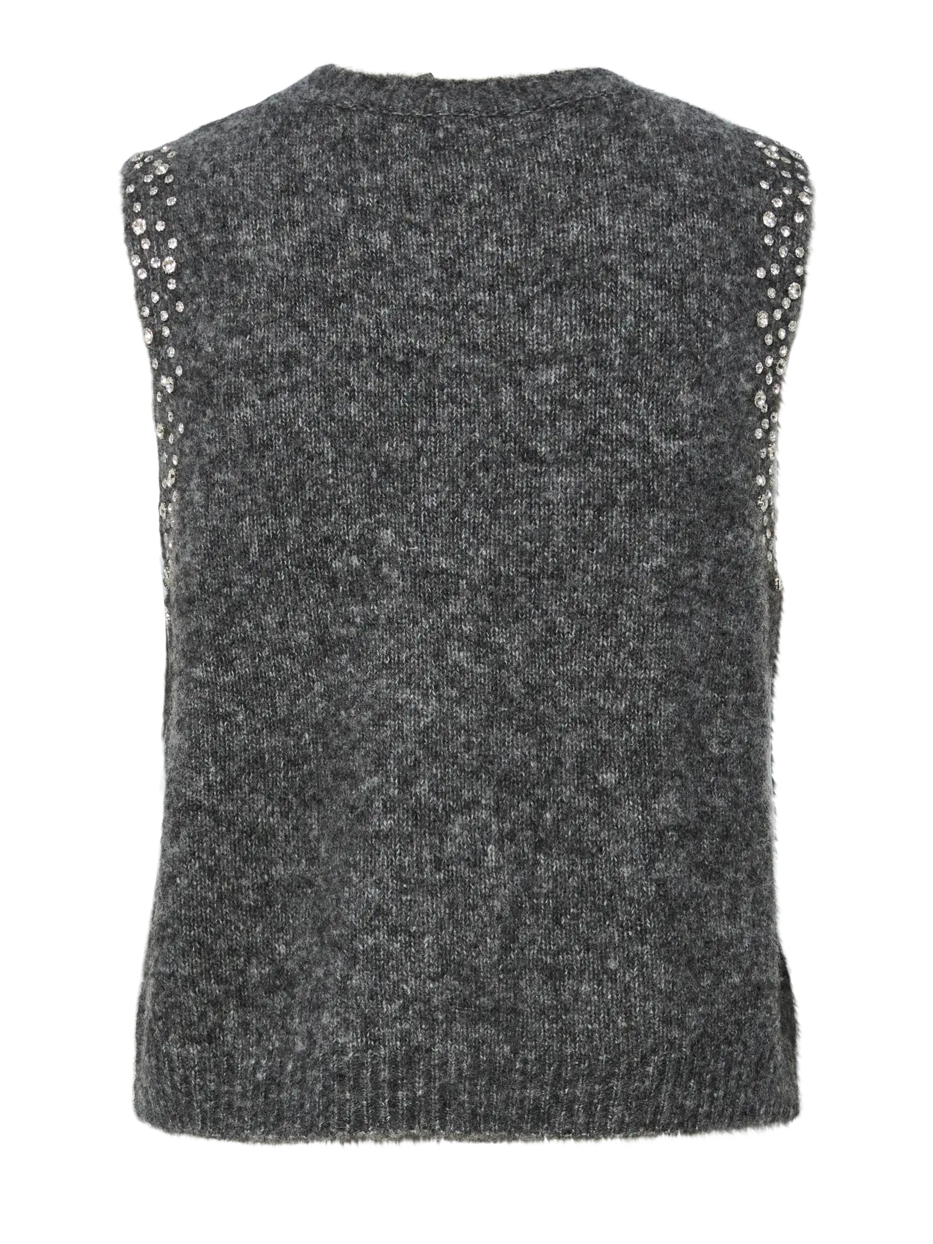 PcRise Knit Vest Dark Grey