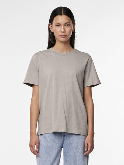 PcRia SS Solid Tee Silver Gray