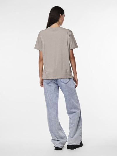 PcRia SS Solid Tee Silver Gray