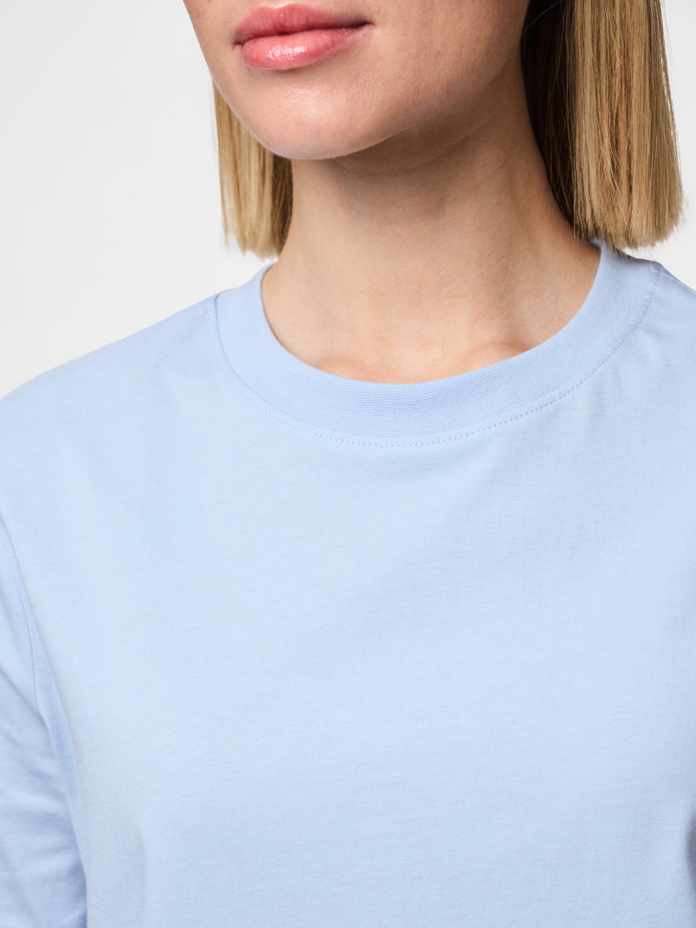 PcRia SS Solid Tee Cashmere Blue