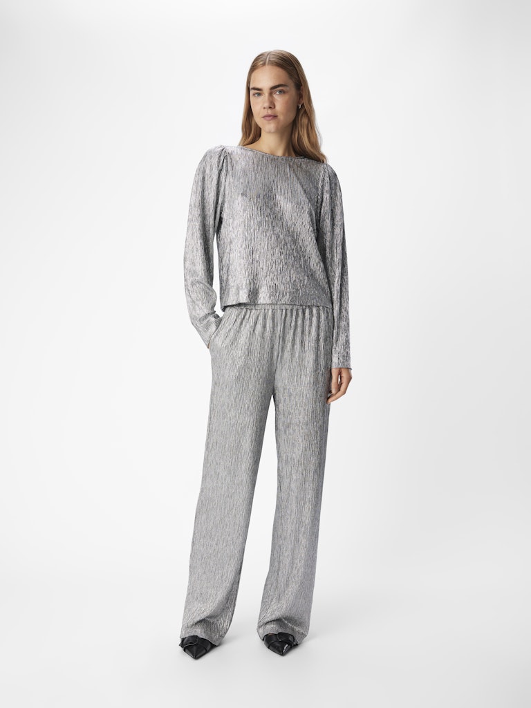 ObjLouise Trousers Silver