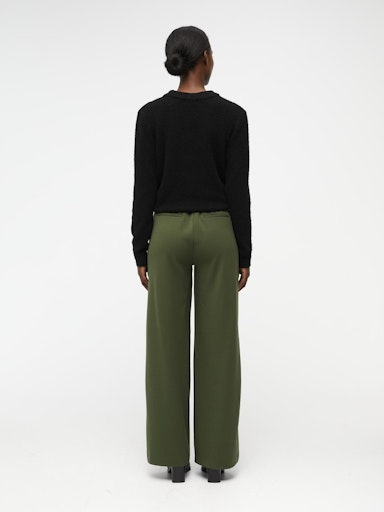 ObjLisa Wide Trousers Duffel Green