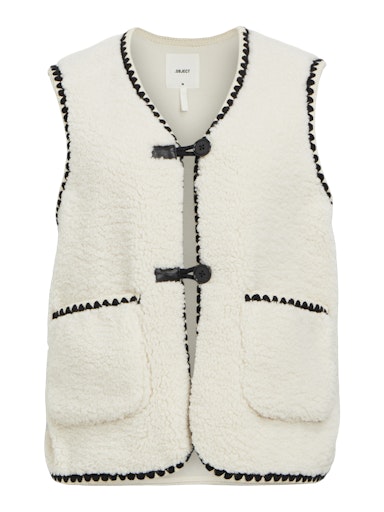 ObjPauline Waistcoat White Sand