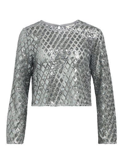 ObjGitte Top Silver Sequins