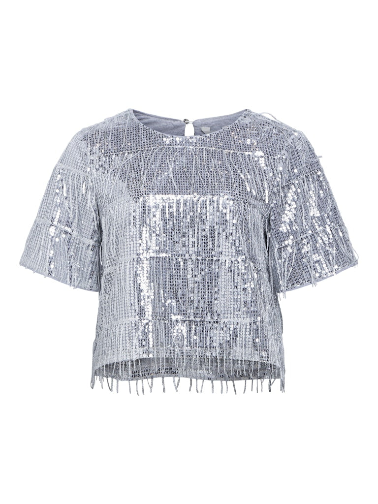 ObjTella Sequin Top Silver