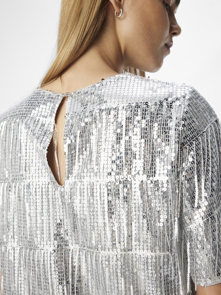 ObjTella Sequin Top Silver