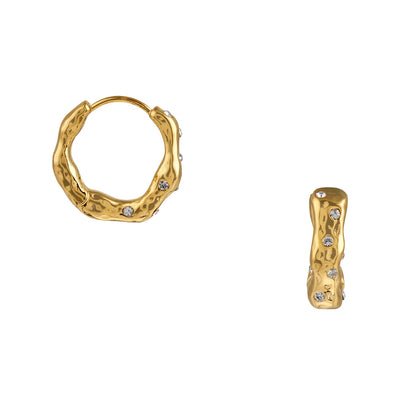 Molten Mid-Sized Hoop Earrings Made With Swarovski® Crystals