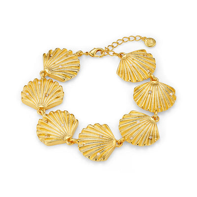 Statement Embellished Shell Bracelet