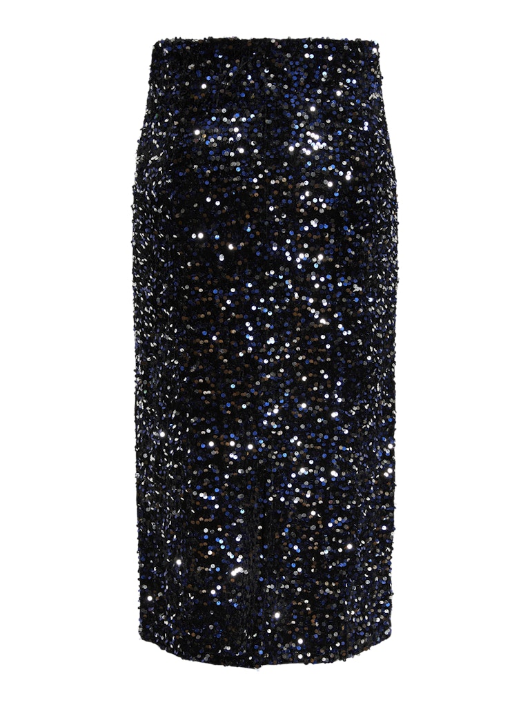 PcKam HW Midi Skirt Bellweather Blue Sequins