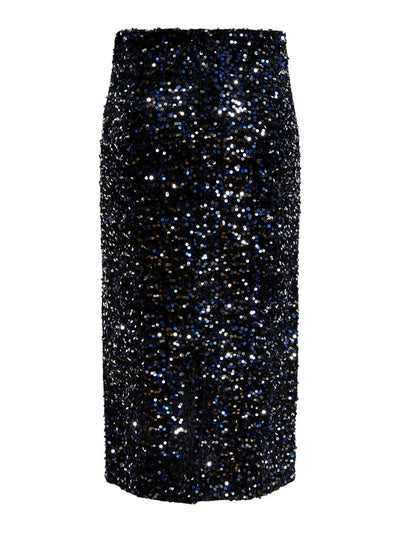 PcKam HW Midi Skirt Bellweather Blue Sequins