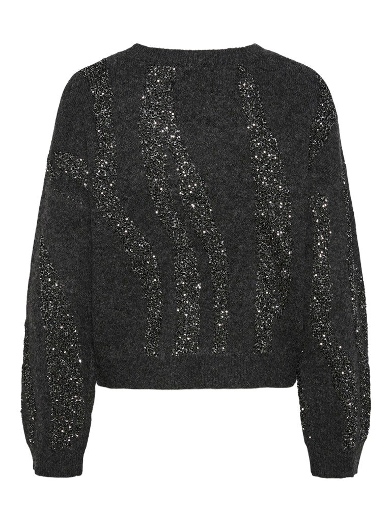 PcRada Sequin Knit Dark Grey