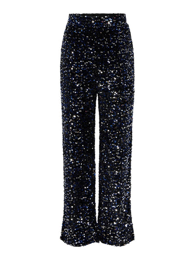 PcKam Sequin Trousers Bellweather Blue