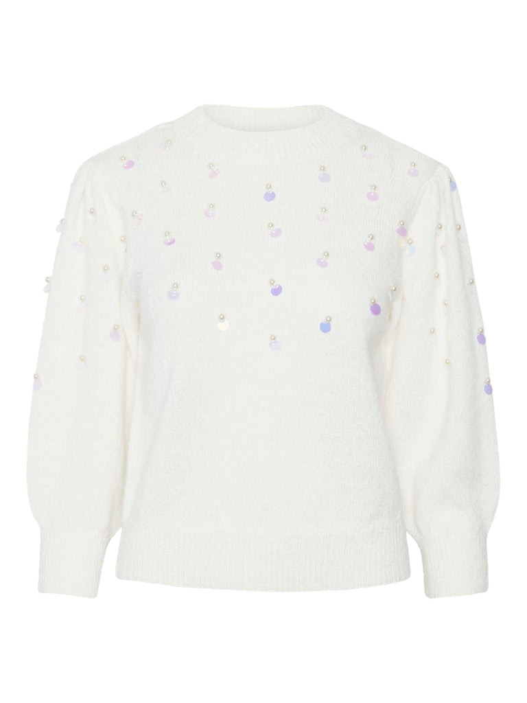 PcRalba Knit Cloud Dancer/Sequin