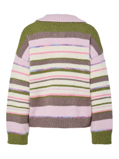 PcRye Polo Knit Brown/Pink
