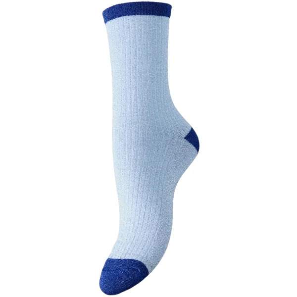 PcSebby Glitter Socks Bluing Stripes