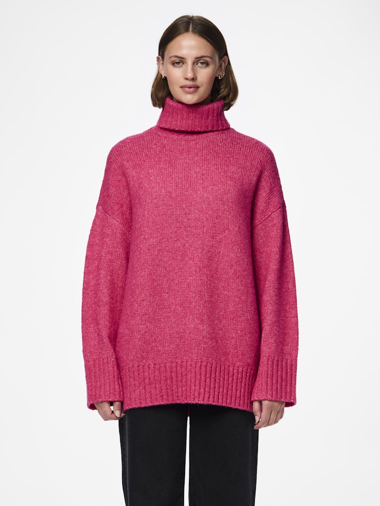 PcNancy Roll Neck Knit Beetroot Purple