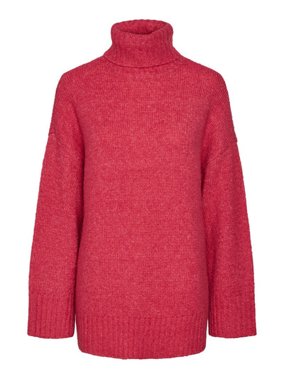 PcNancy Roll Neck Knit Beetroot Purple