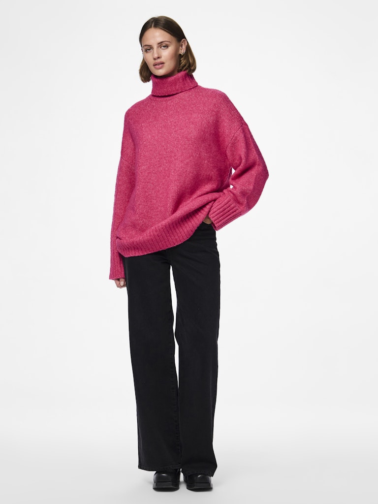 PcNancy Roll Neck Knit Beetroot Purple