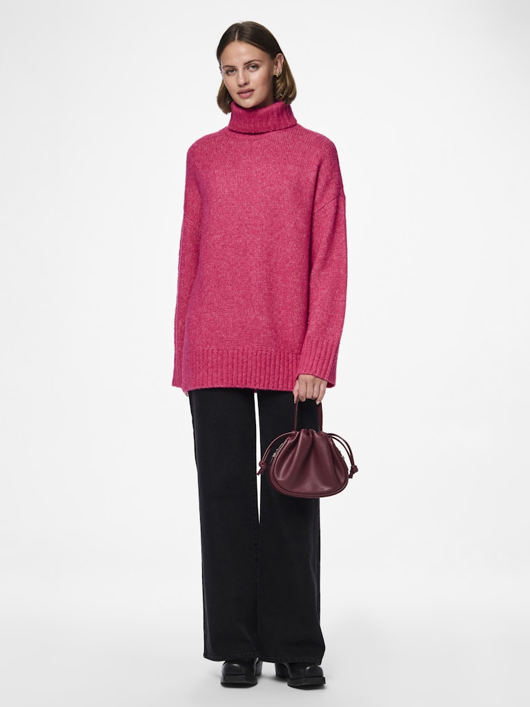 PcNancy Roll Neck Knit Beetroot Purple