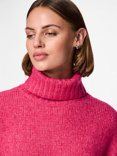 PcNancy Roll Neck Knit Beetroot Purple