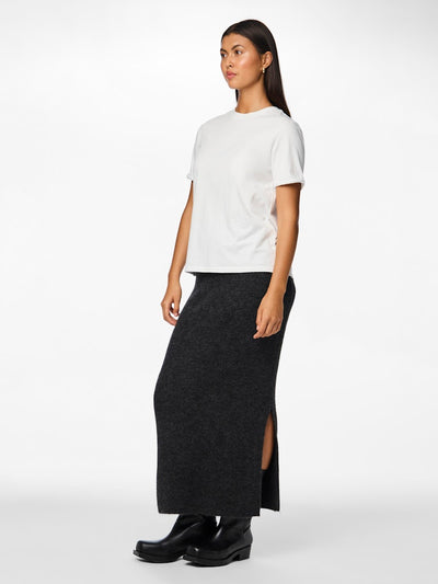 PcNiko Knit Skirt Dark Grey