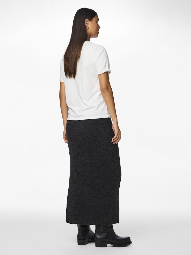 PcNiko Knit Skirt Dark Grey