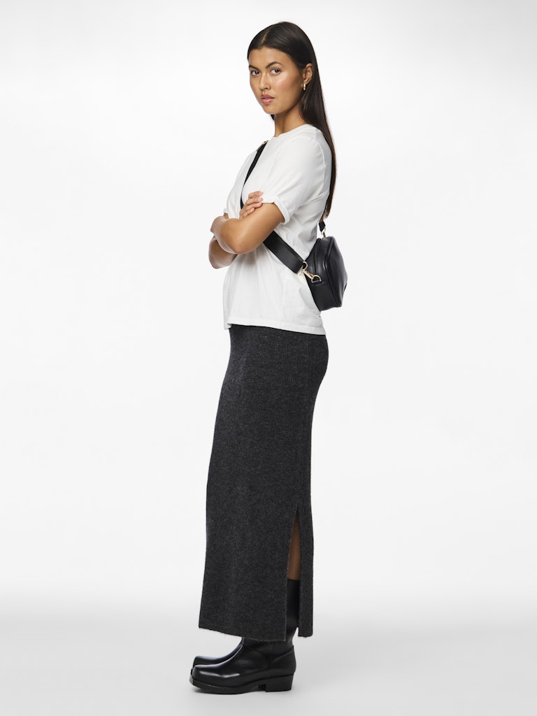 PcNiko Knit Skirt Dark Grey