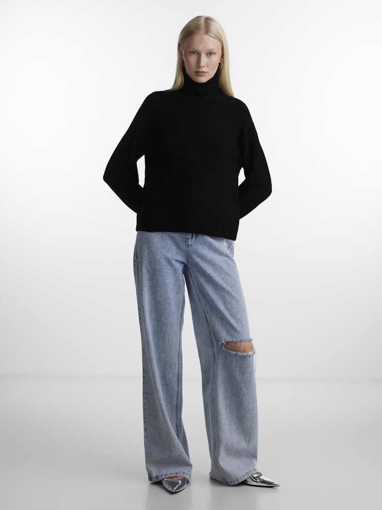 PcJuliana Rollneck Knit Black