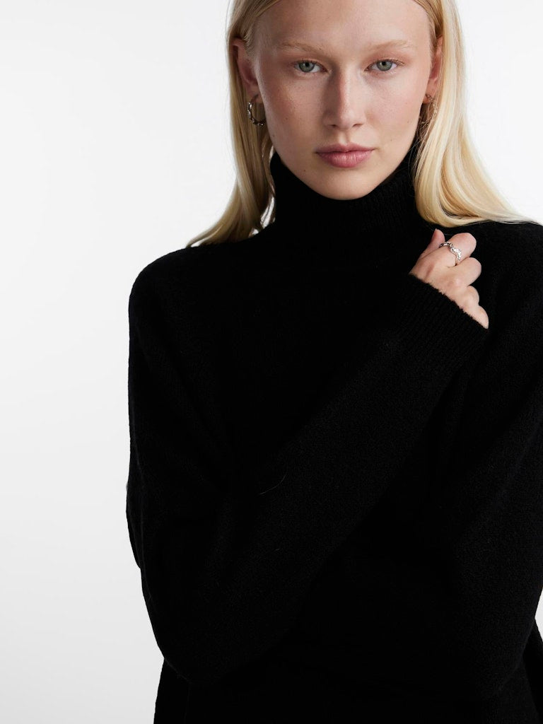 PcJuliana Rollneck Knit Black