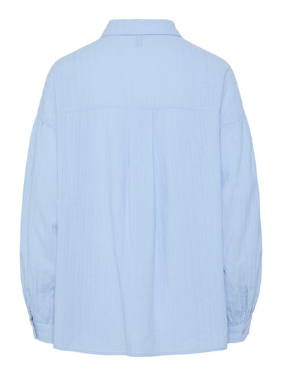 PcMuna Loose Shirt Cashmere Blue