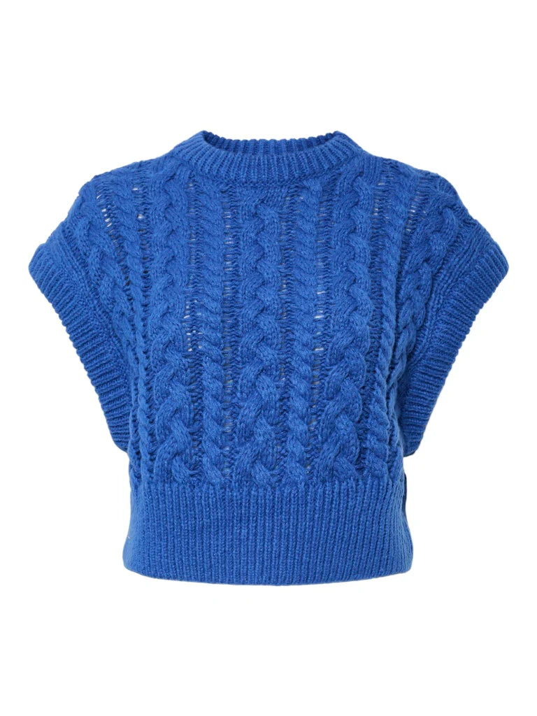 PcSitta Knit Vest Blue