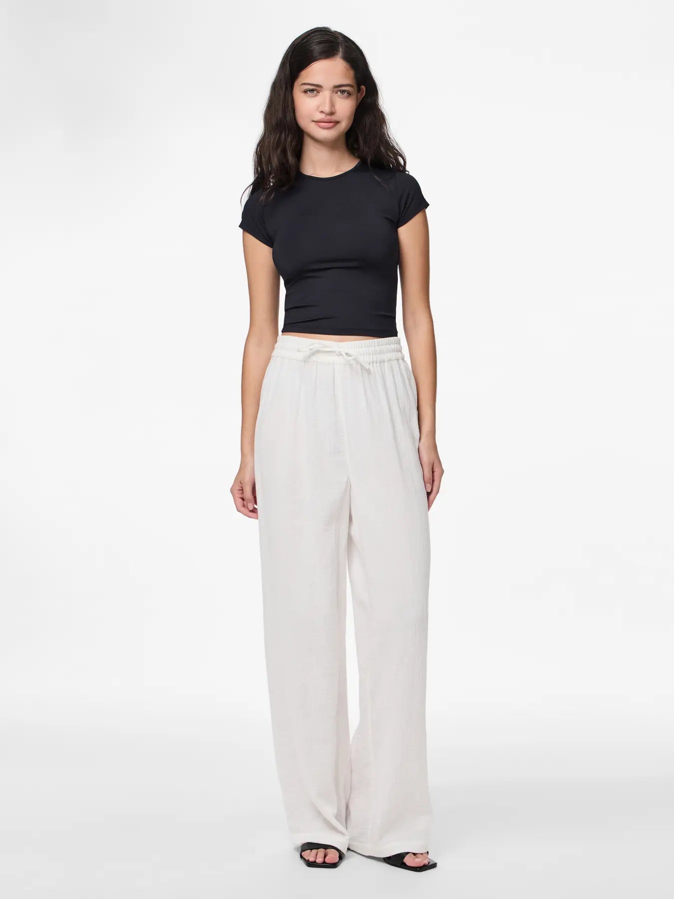 PcSastina Trousers Cloud Dancer