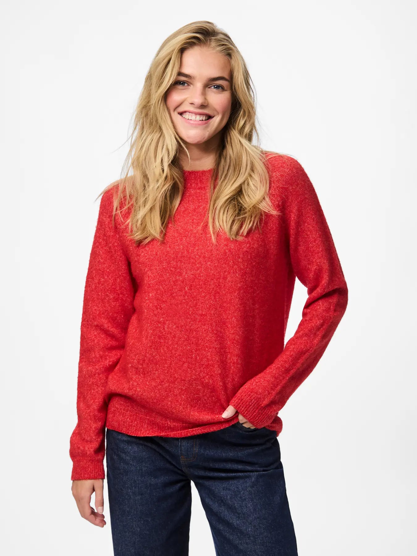 PcJuliana O-Neck Knit Goji Berry