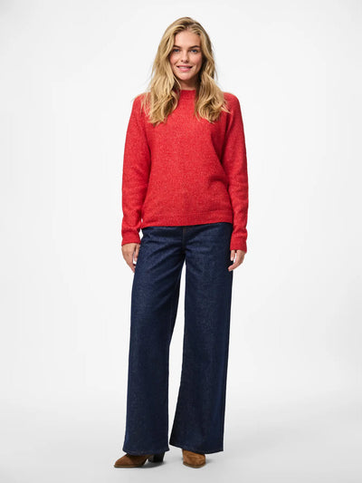 PcJuliana O-Neck Knit Goji Berry