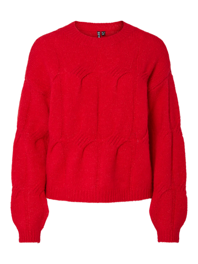 PcJenna O-Neck Knit Goji Berry