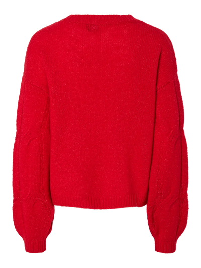 PcJenna O-Neck Knit Goji Berry