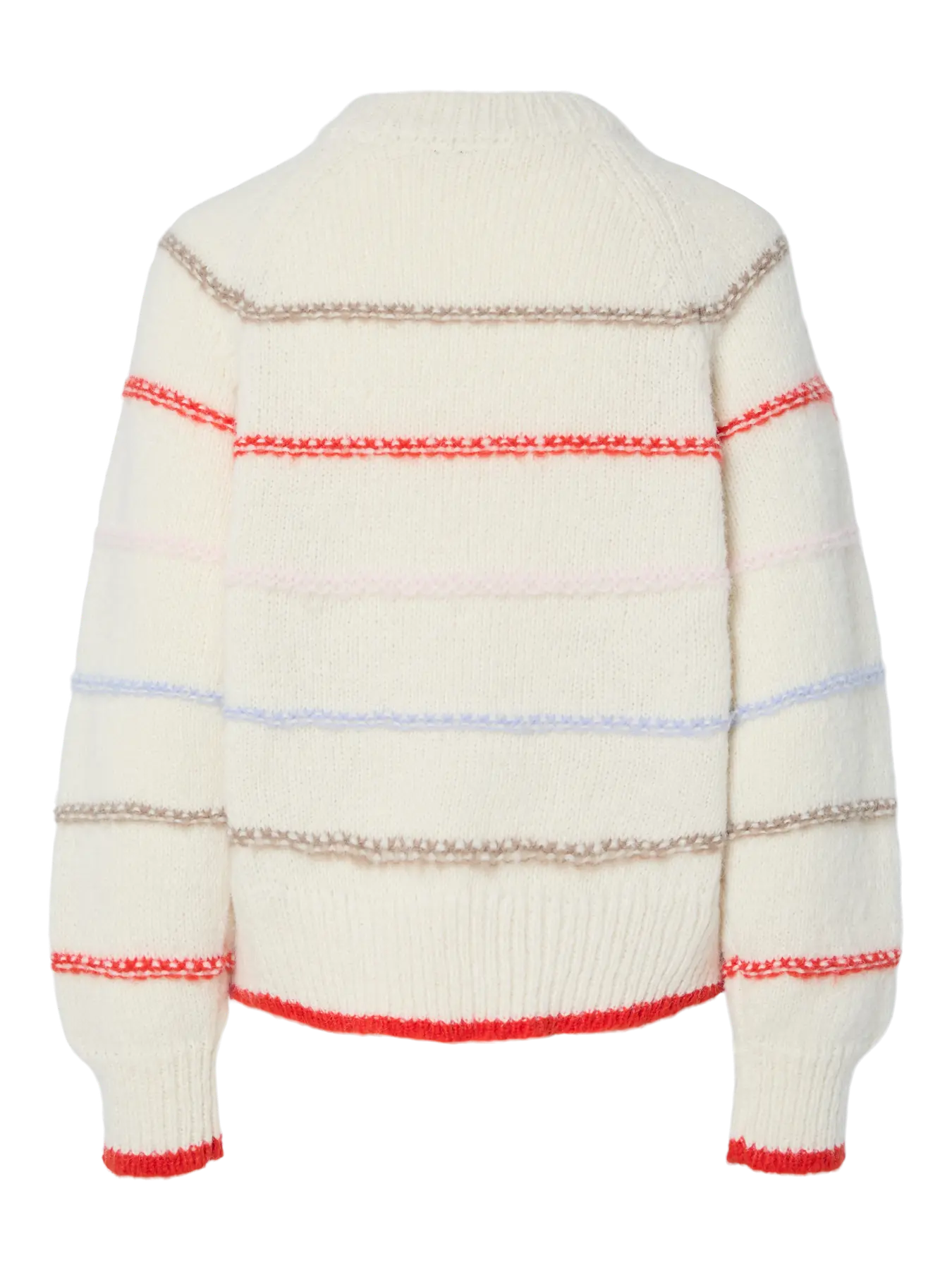 PcNelia O-Neck Knit Orange Stripes