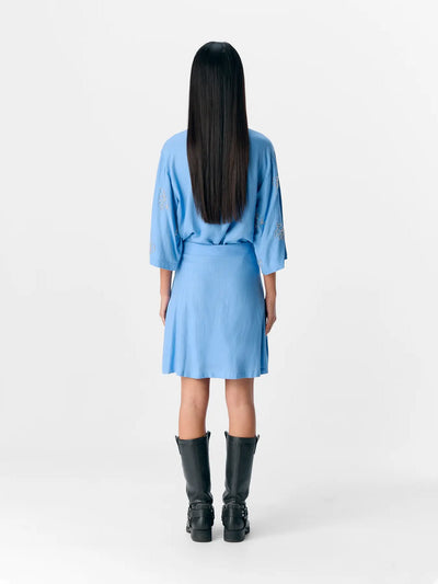 ObjMika Short Skirt Cornflower Blue