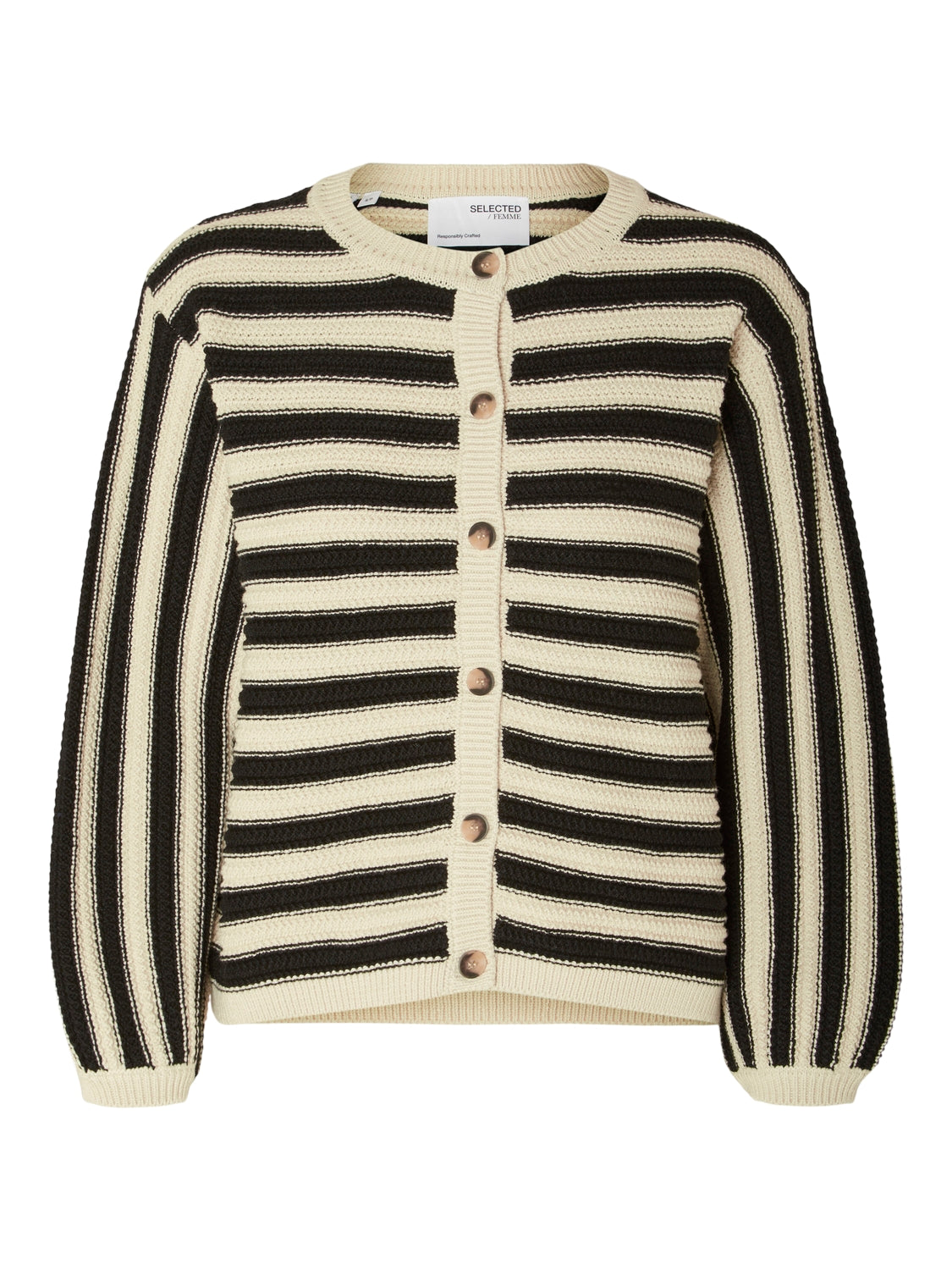 Selected Femme Striped Knitted Cardigan