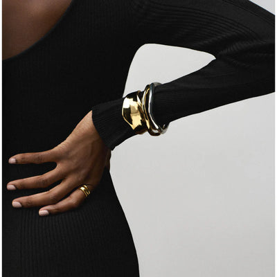 Statement Organic Molten Metal Cuff Gold