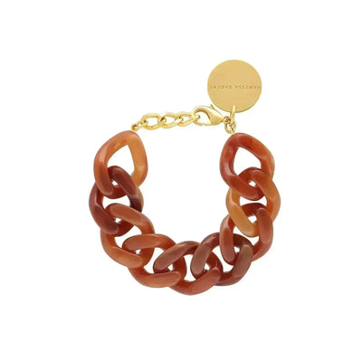 Flat Chain Bracelet Cognac Marble