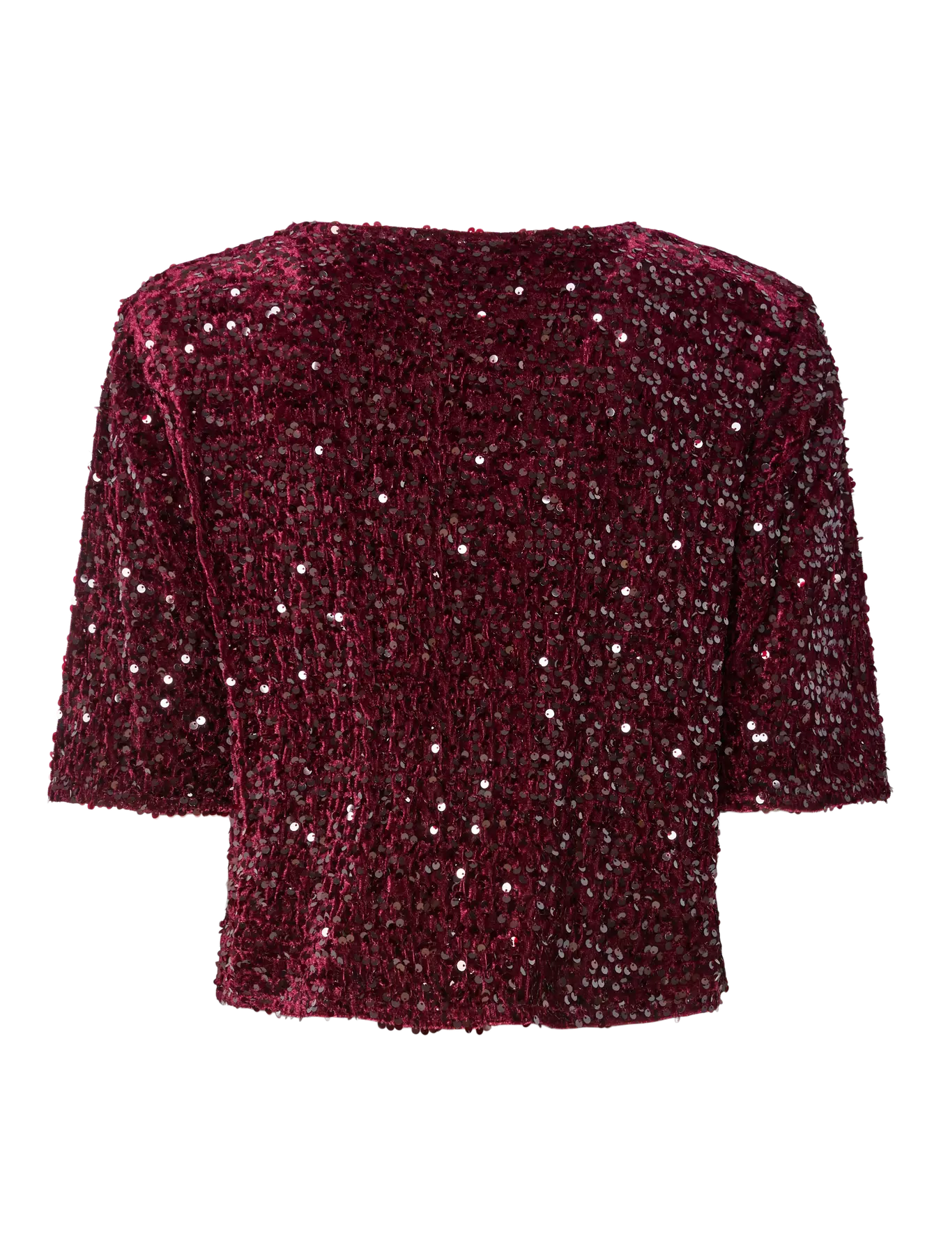 PcKam SS Cardigan Tawny Port Sequin