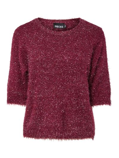 PcMie SS Knit Tawny Port