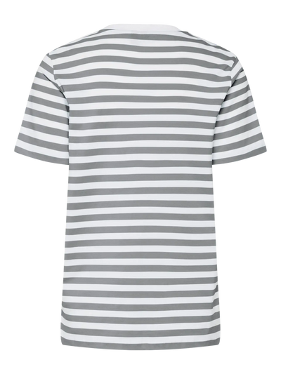 PcRia SS Bold Stripe Tee Ultimate Grey